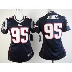 [Game] JONES New England #95 Womens Football Jersey - Chandler Jones Womens Football Jersey (Blue)_Free Shipping