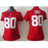 [Game] CRUZ NY-Giant #80 Womens Football Jersey - Victor Cruz Womens Football Jersey (Red)_Free Shipping