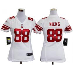 [Game] NICKS NY-Giant #88 Womens Football Jersey - Hakeem Nicks Womens Football Jersey (White)_Free Shipping