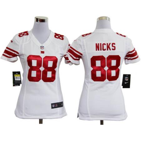 [Game] NICKS NY-Giant #88 Womens Football Jersey - Hakeem Nicks Womens Football Jersey (White)_Free Shipping