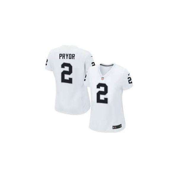 [Game] PRYOR Oakland #2 Womens Football Jersey - Terrelle Pryor Womens Football Jersey (White)_Free Shipping