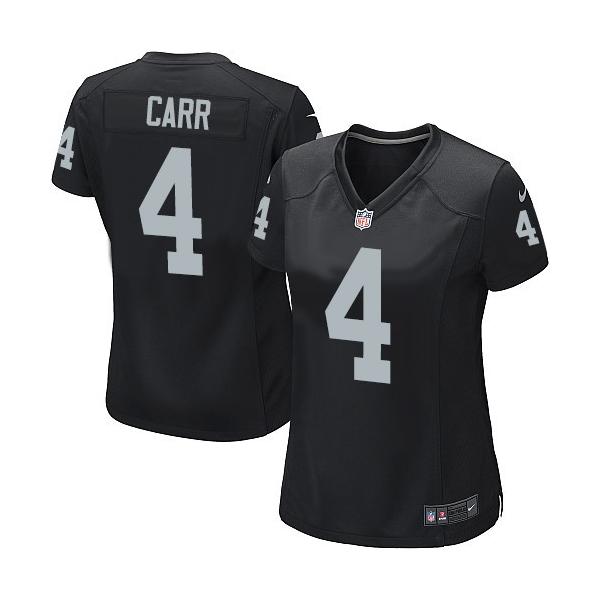 [Game] CARR Oakland #4 Womens Football Jersey - Derek Carr Womens Football Jersey (Black)_Free Shipping