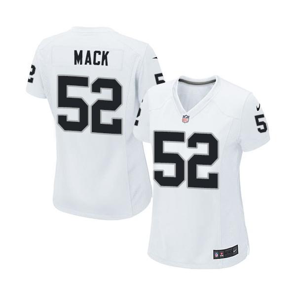 [Game] MACK Oakland #52 Womens Football Jersey - Khalil Mack Womens Football Jersey (White)_Free Shipping