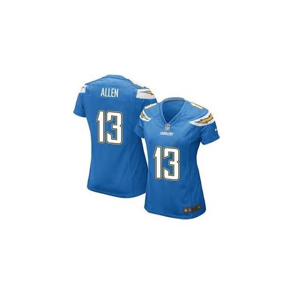 [Game] ALLEN San Diego #13 Womens Football Jersey - Keenan Allen Womens Football Jersey (Light Blue, 2014 NEW)_Free Shipping