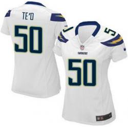 [Game] TE'O San Diego #50 Womens Football Jersey - Manti TE'O Womens Football Jersey (White)_Free Shipping