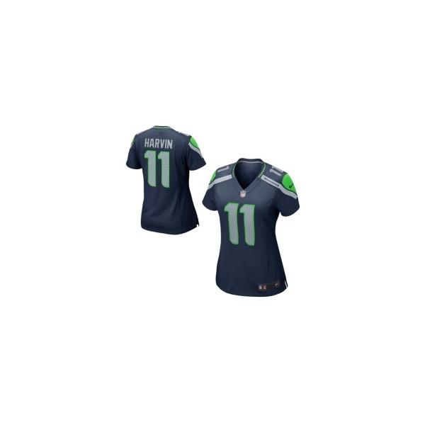 [Game] HARVIN Seattle #11 Womens Football Jersey - Percy Harvin Womens Football Jersey (Blue)_Free Shipping