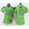 [Game] RICE Seattle #18 Womens Football Jersey - Sidney Rice Womens Football Jersey (Green)_Free Shipping