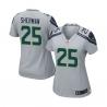 [Game] SHERMAN Seattle #25 Womens Football Jersey - Richard Sherman Womens Football Jersey (Grey)_Free Shipping