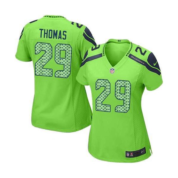 [Game] THOMAS Seattle #29 Womens Football Jersey - Earl Thomas Womens Football Jersey (Green)_Free Shipping
