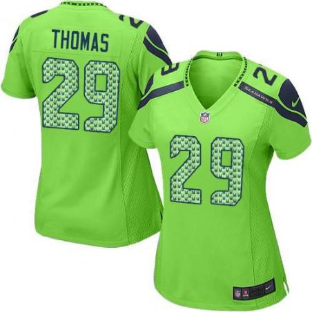 [Game] THOMAS Seattle #29 Womens Football Jersey - Earl Thomas Womens Football Jersey (Green)_Free Shipping
