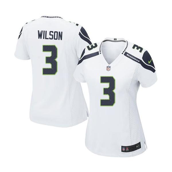 [Game] WILSON Seattle #3 Womens Football Jersey - Russell Wilson Womens Football Jersey (White)_Free Shipping