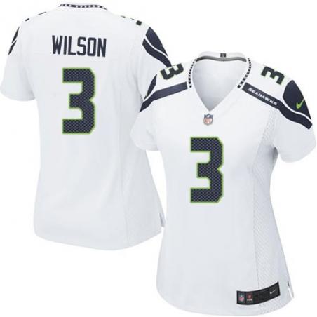 [Game] WILSON Seattle #3 Womens Football Jersey - Russell Wilson Womens Football Jersey (White)_Free Shipping