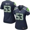 [Game] SMITH Seattle #53 Womens Football Jersey - Malcolm Smith Womens Football Jersey (Blue)_Free Shipping
