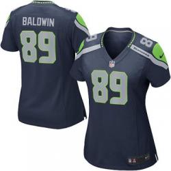 [Game] BALDWIN Seattle #89 Womens Football Jersey - Doug Baldwin Womens Football Jersey (Blue)_Free Shipping