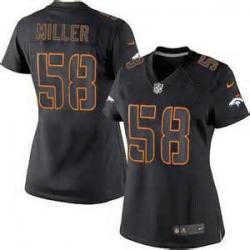 [Impact Limited] MILLER Denver #58 Womens Football Jersey - Von Miller Womens Football Jersey_Free Shipping