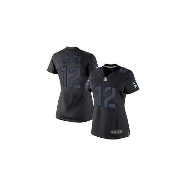 [Impact Limited] BRADY New England #12 Womens Football Jersey - Tom Brady Womens Football Jersey_Free Shipping