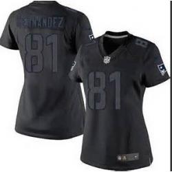 [Impact Limited] HERNANDEZ New England #81 Womens Football Jersey - Aaron Hernandez Womens Football Jersey_Free Shipping