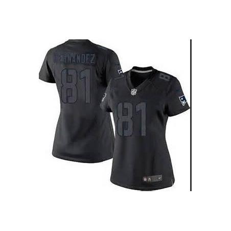 [Impact Limited] HERNANDEZ New England #81 Womens Football Jersey - Aaron Hernandez Womens Football Jersey_Free Shipping