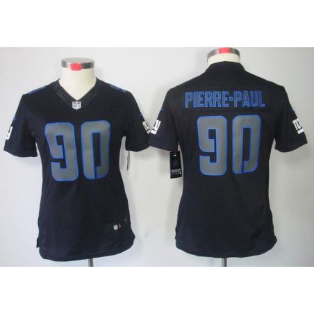 [Impact Limited] PIERRE-PAUL NY-Giant #90 Womens Football Jersey - Jason Pierre-Paul Womens Football Jersey_Free Shipping