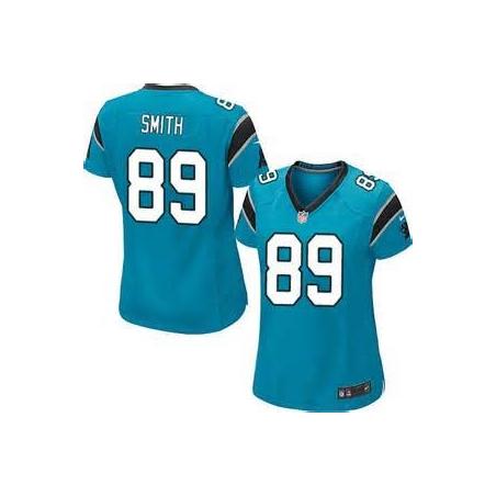 [Limited] SMITH Carolina #89 Womens Football Jersey - Steve Smith Womens Football Jersey (Blue)_Free Shipping