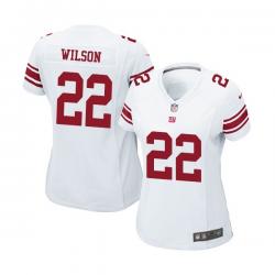 [Limited] WILSON NY-Giant #22 Womens Football Jersey - David Wilson Womens Football Jersey (White)_Free Shipping