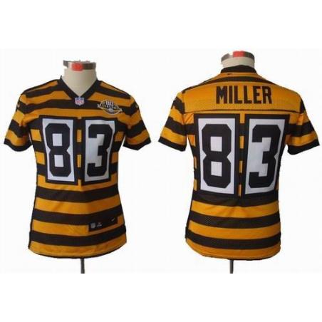 [Limited] MILLER Pittsburgh #83 Womens Football Jersey - Heath Miller Womens Football Jersey (80th throwback)_Free Shipping
