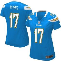 [Limited] RIVERS San Diego #17 Womens Football Jersey - Philip Rivers Womens Football Jersey (Light Blue)_Free Shipping