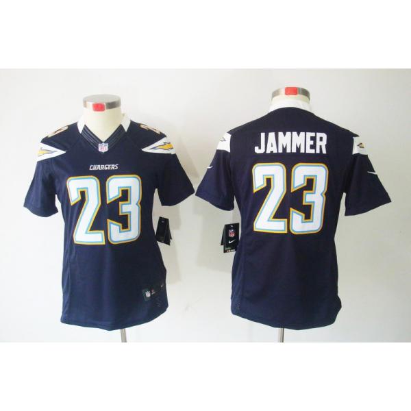 [Limited] JAMMER San Diego #23 Womens Football Jersey - Quentin Jammer Womens Football Jersey (Navy Blue)_Free Shipping