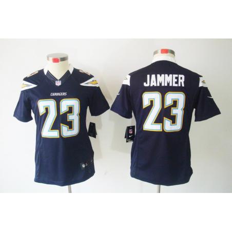 [Limited] JAMMER San Diego #23 Womens Football Jersey - Quentin Jammer Womens Football Jersey (Navy Blue)_Free Shipping