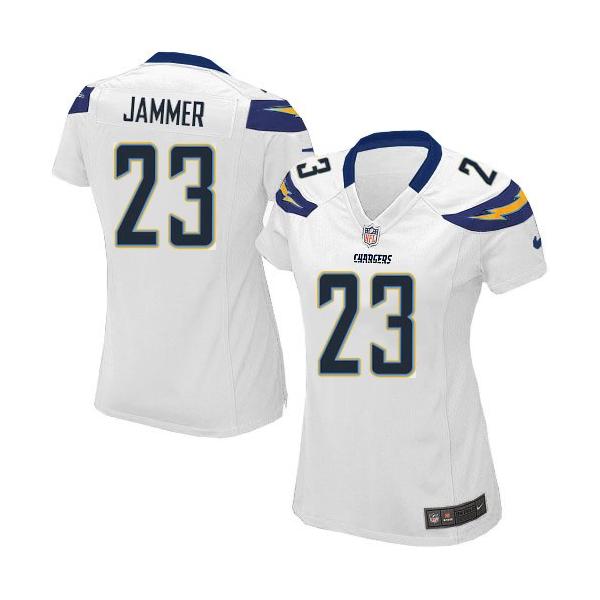 [Limited] JAMMER San Diego #23 Womens Football Jersey - Quentin Jammer Womens Football Jersey (White)_Free Shipping