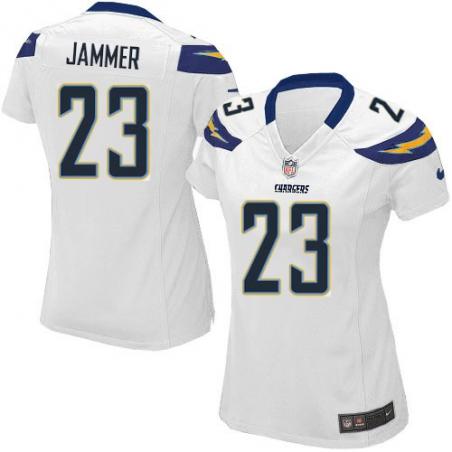 [Limited] JAMMER San Diego #23 Womens Football Jersey - Quentin Jammer Womens Football Jersey (White)_Free Shipping