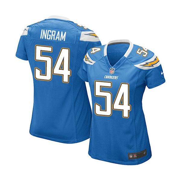 [Limited] INGRAM San Diego #54 Womens Football Jersey - Melvin Ingram Womens Football Jersey (Light Blue)_Free Shipping