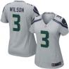 [Limited] WILSON Seattle #3 Womens Football Jersey - Russell Wilson Womens Football Jersey (Grey)_Free Shipping