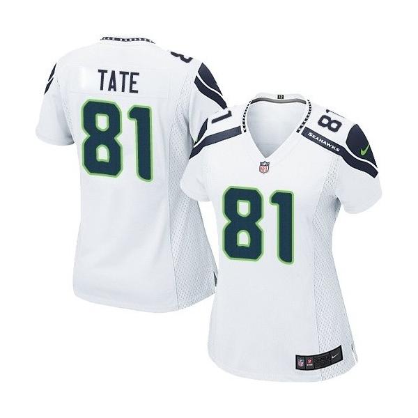 [Limited] TATE Seattle #81 Womens Football Jersey - Golden Tate Womens Football Jersey (White)_Free Shipping