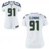 [Limited] CLEMONS Seattle #91 Womens Football Jersey - Chris Clemons Womens Football Jersey (White)_Free Shipping