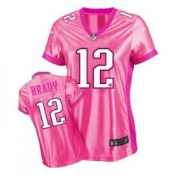 [Love pink III] BRADY New England #12 Womens Football Jersey - Tom Brady Womens Football Jersey (Pink)_Free Shipping
