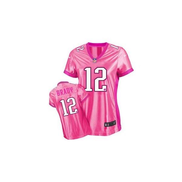 [Love pink III] BRADY New England #12 Womens Football Jersey - Tom Brady Womens Football Jersey (Pink)_Free Shipping