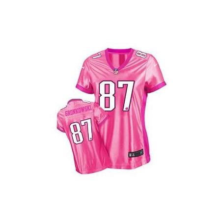 [Love pink III] GRONKOWSKI New England #87 Womens Football Jersey - Rob Gronkowski Womens Football Jersey (Pink)_Free Shipping