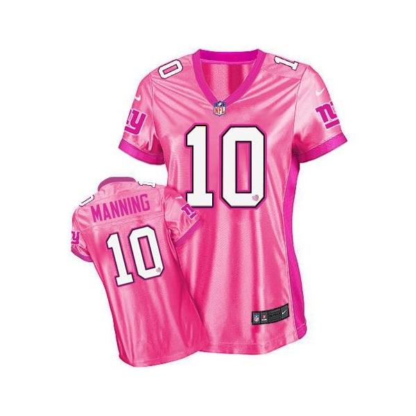 [Love pink III] MANNING NY-Giant #10 Womens Football Jersey - Eli Manning Womens Football Jersey (Pink)_Free Shipping
