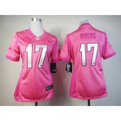 [Love pink III] RIVERS San Diego #17 Womens Football Jersey - Philip Rivers Womens Football Jersey (Pink)_Free Shipping