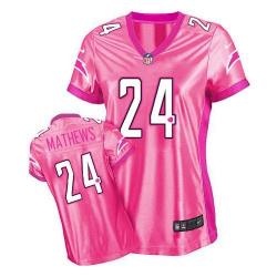[Love pink III] MATHEWS San Diego #24 Womens Football Jersey - Ryan Mathews Womens Football Jersey (Pink)_Free Shipping