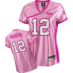 Love pink]Green Bay #12 Aaron Rodgers 