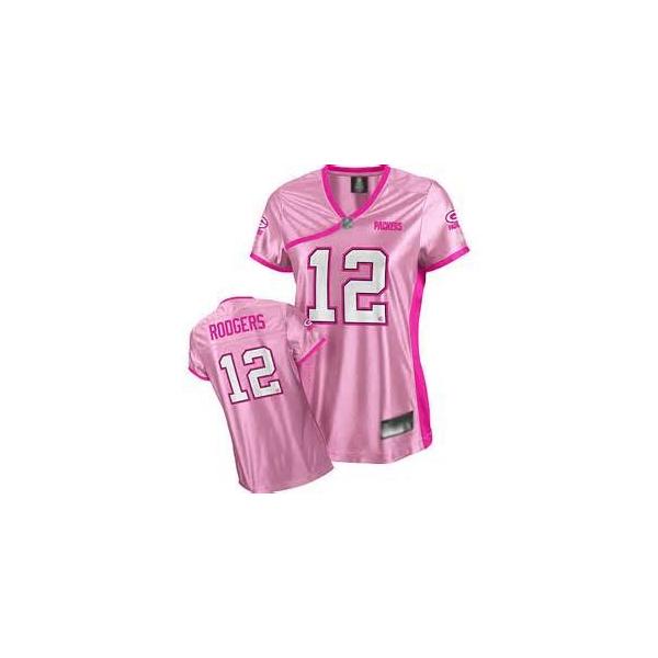 aaron rodgers pink womens jersey