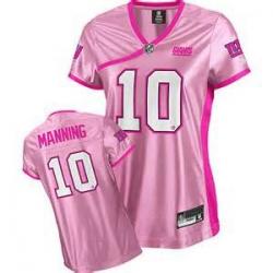 [Love pink] MANNING NY-Giant #10 Womens Football Jersey - Eli Manning Womens Football Jersey (Pink)_Free Shipping