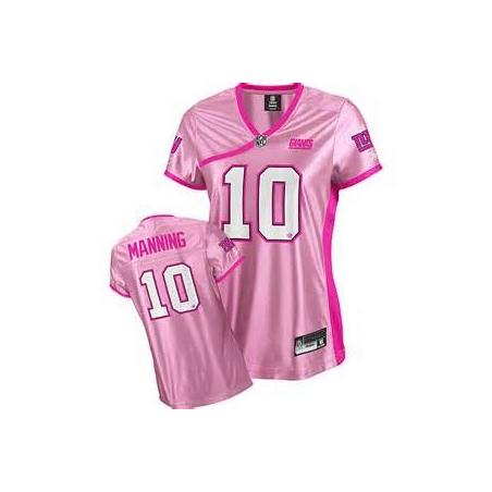 [Love pink] MANNING NY-Giant #10 Womens Football Jersey - Eli Manning Womens Football Jersey (Pink)_Free Shipping