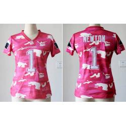 [Pink Camo] NEWTON Carolina #1 Womens Football Jersey - Cam Newton Womens Football Jersey_Free Shipping