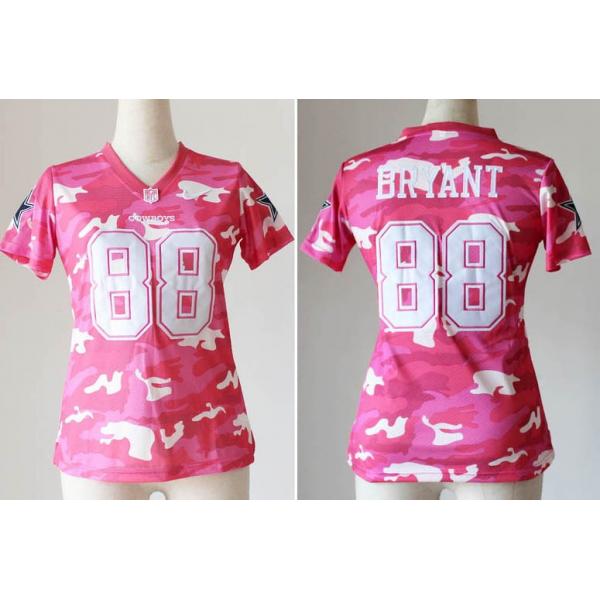 [Pink Camo]Dallas #88 Dez Bryant womens 