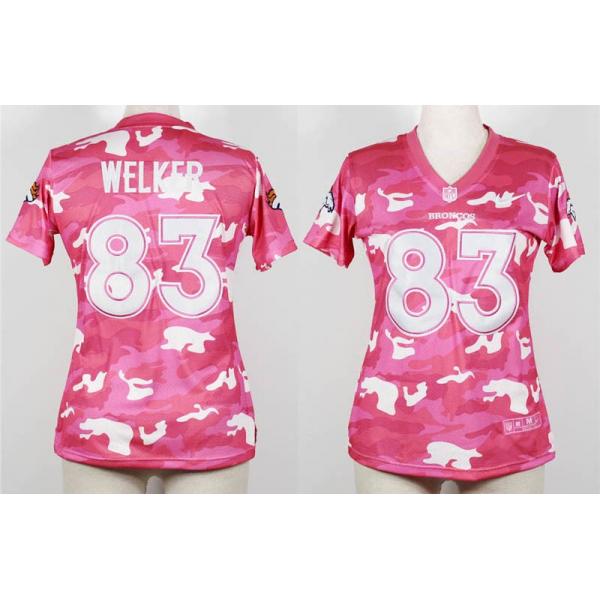 [Pink Camo] WELKER Denver #83 Womens Football Jersey - Wes Welker Womens Football Jersey_Free Shipping