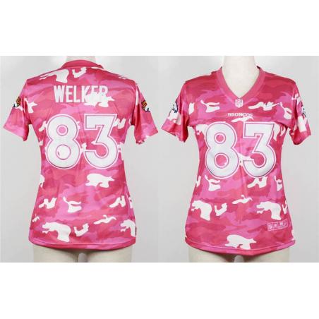 [Pink Camo] WELKER Denver #83 Womens Football Jersey - Wes Welker Womens Football Jersey_Free Shipping
