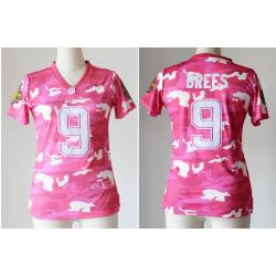 Pink Camo]New Orleans #9 Drew Brees 